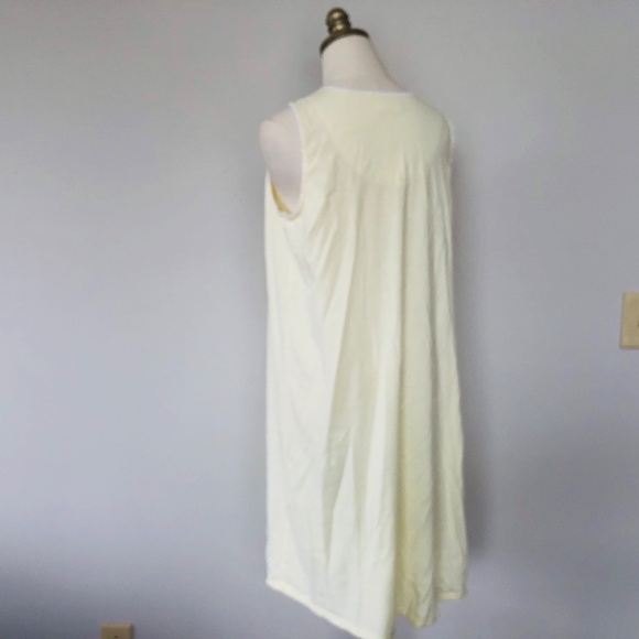 Yellow Nightgown SECRET TREASURES Pullover Floral Lace Trim Sleeveless Medium - Picture 5 of 8